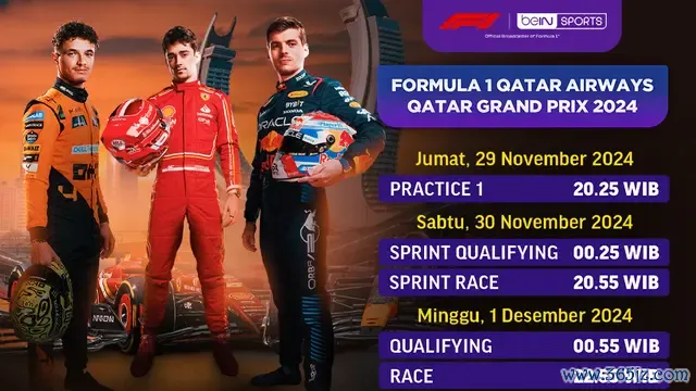 Jadwal Formula 1 Qatar Airways Qatar Grand Prix 2024 di Vidio